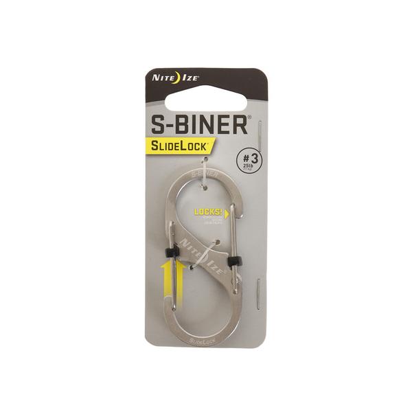 他サイト： ナイトアイズ（NITE-IZE）（メンズ、レディース）防犯 防災 S型 キーホルダー エスビナースライドロック 3 シルバー NI03708の商品画像