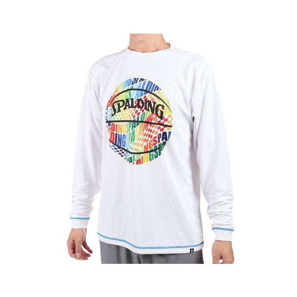 スポルディング(SPALDING)(メンズ)バスケットボールウェア ロンT ロングスリーブTシャツ オプティカルレインボー SMT211070WH :10778945001:SuperSportsXEBIO !店 通販 エックスティーエス(XTS)(メンズ)ドライ 吸汗速乾 長袖Tシャツ 751G0CD1637 GRN バスケットボールウェア ロンT