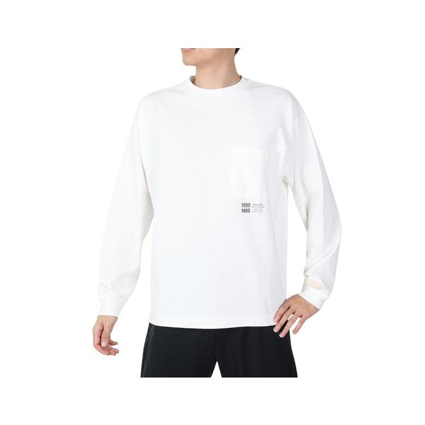 ニューバランス（new balance）（メンズ）長袖Tシャツ メンズ 白 1000 レギュラーフィット AMT25023SST