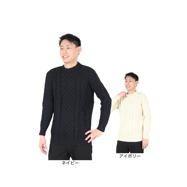ケリーウーレンミルズ(KERRY WOOLLEN MILLS)アラン ケーブル クルー セーター KW-0002 Midnig… ケリーウーレンミルズ（KERRY WOOLLEN MILLS）（メンズ）アラン