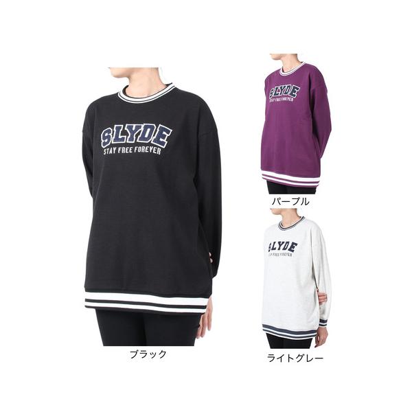 Slyde スライド(SLYDE)(レディース)ワッペン長袖スウェット Slyde スライド(SLYDE)(レディース)ワッペン長袖スウェット