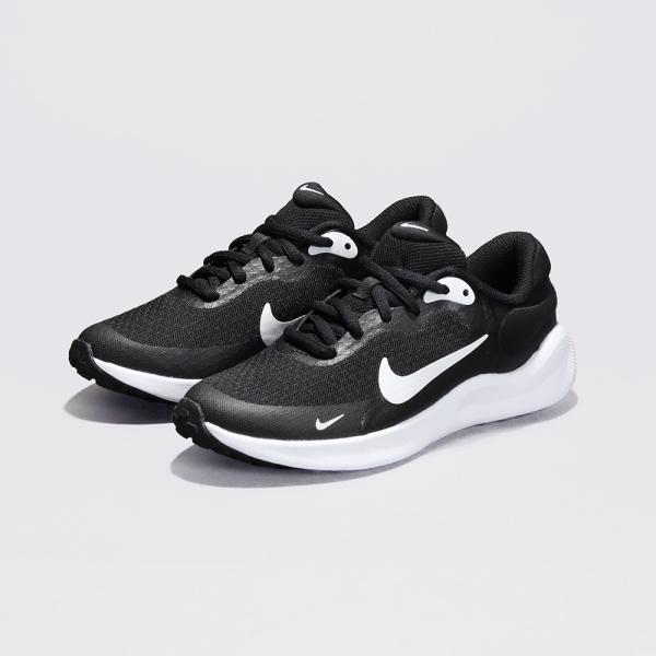 ナイキ（NIKE）（レディース、キッズ）ジュニア スポーツ シューズ レボリューション7GS ブラック ホワイト FB7689-003 スニーカー 部活 登校 通学 運動