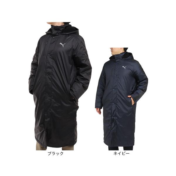 PUMA フリースライニング ベンチコート M ネイビー PUMA】プーマ