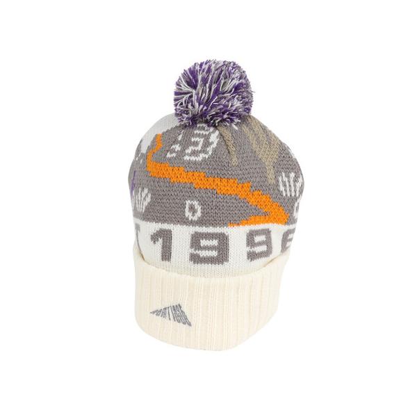 ニューバランス（new balance）（メンズ）ニット帽 ニットキャップ MT1996 ニットジャガードビーニー LAH35756SST ホワイト×グレー