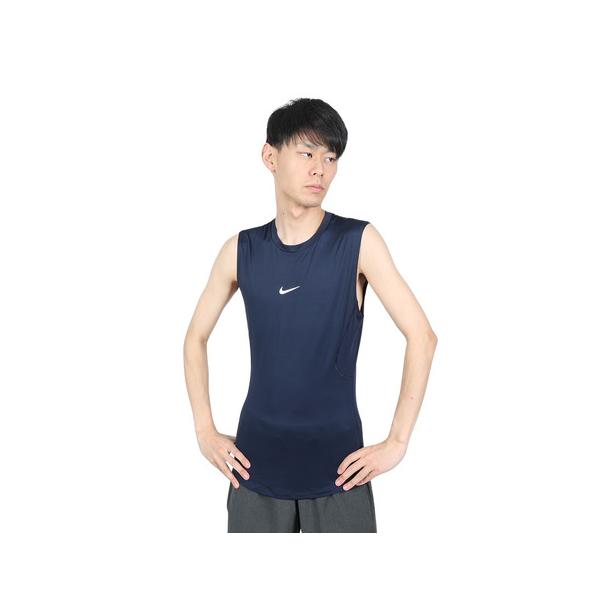 NIKE テニス メンズ タンクトップ L Dri-FIT ネイビーxブルー NIKE（ナイキ） （メンズ）タンクトップ 速乾 ネイビー ドライフィット