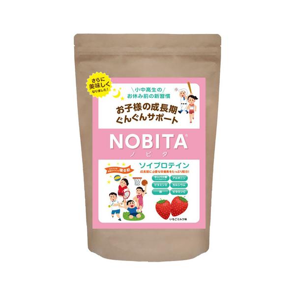 他サイト： NOBITA（NOBITA）（メンズ、レディース）ソイプロテイン NOBITA いちごミルク 600g 約30食入 FD0002-005の商品画像