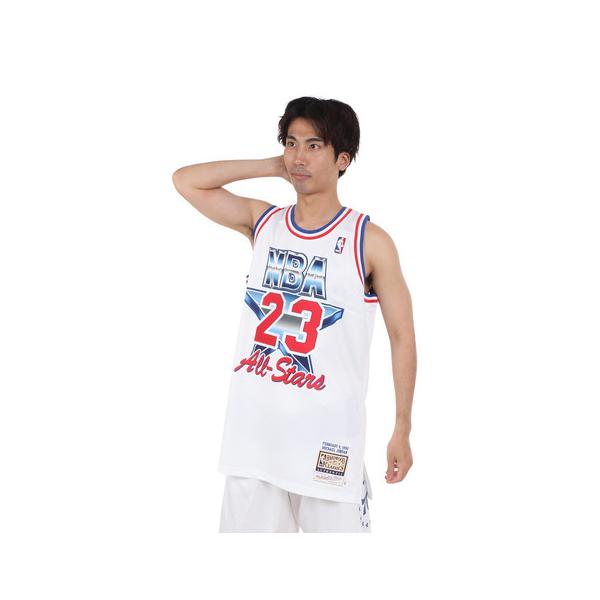 ミッチェルアンドネス（Mitchell&amp;Ness）（メンズ）スウィングマン オールスター マイケル ジョーダン ジャージー AJY43319-ASEMJOWHIT
