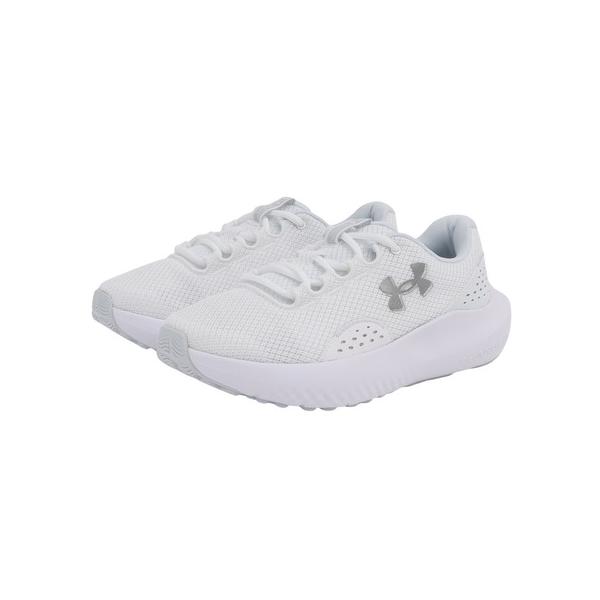 アンダーアーマー（UNDER ARMOUR）（レディース）ランニングシューズ チャージドサージ4ワイド ホワイト 3028571 101 スニーカー ジョグ クッション性 軽量