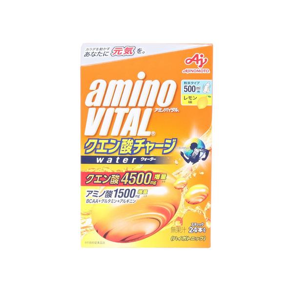 他サイト： アミノバイタル（amino VITAL）（メンズ、レディース）クエン酸チャージウォーター 24本入 レモン味 粉末 BCAA クエン酸 4500mg アミノ酸 1500mgの商品画像