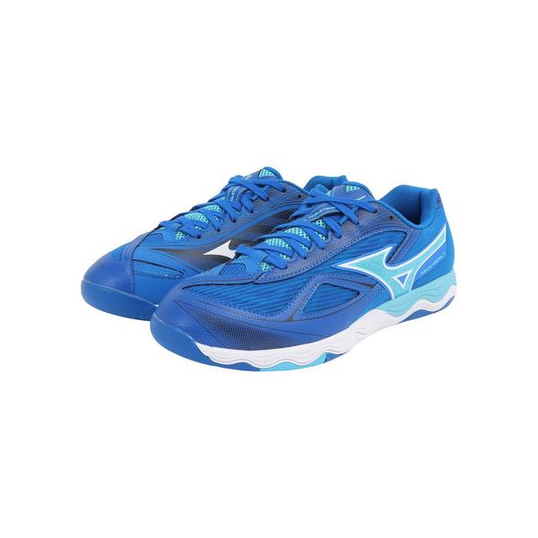 2024年秋冬モデル 2024fwmodel ミズノ MIZUNO スーパースポーツゼビオ ゼビオ Super Sports XEBIO 卓球 卓球シューズ シューズ 靴 WAVE MEDAL 7 運動靴 スポーツシューズ 青 ブルー w1...