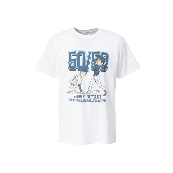 エムエルビー（MLB）（メンズ）野球ウェア 大谷翔平 MLB PLAYERS OHTANI 50/50 クラブ Tシャツ ホワイト 4474-1753 09