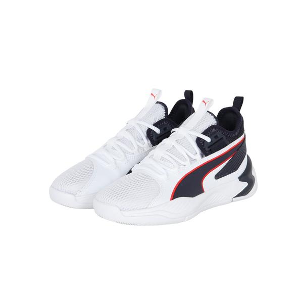 2025年春夏モデル 2025ssmodel プーマ PUMA スーパースポーツゼビオ ゼビオ Super Sports XEBIO バスケットシューズ バスケットボールシューズ 靴 Junior ジュニア じゅにあ 子供 JR 白 ホワイ...