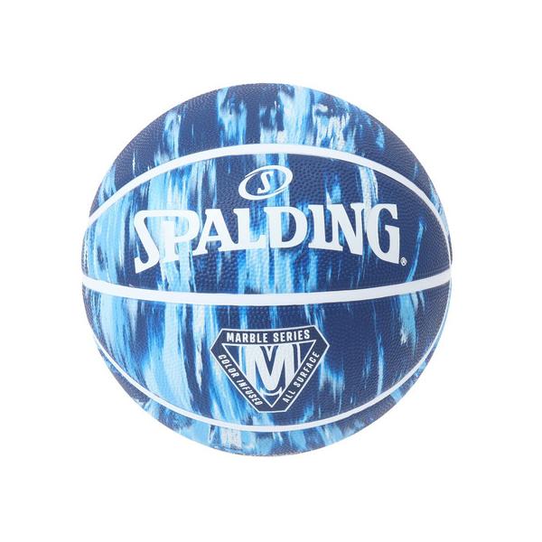 他サイト： スポルディング（SPALDING）（メンズ）バスケットボール 7号球 マーブル ネイビー ライトブルー 85-069Zの商品画像