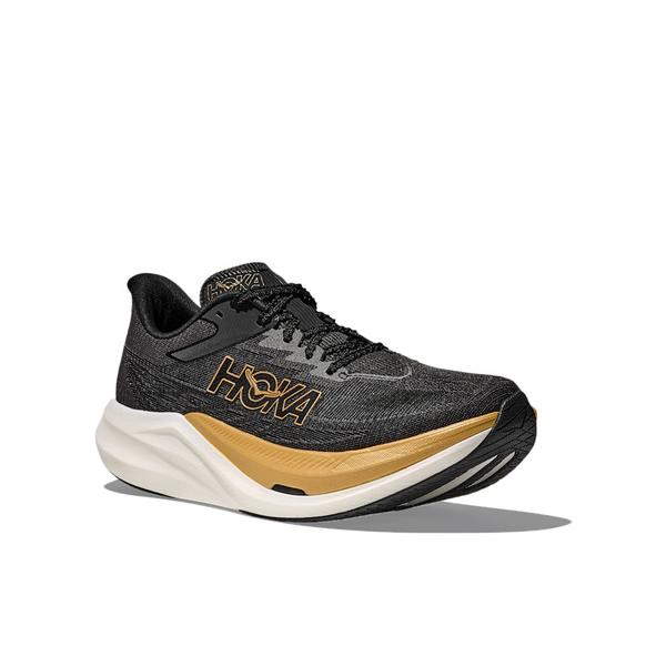 ホカ（HOKA）（メンズ）ランニングシューズ トレーニングシューズ 部活 ロケット X3 ブラック ゴールド 1168724-BKGD スニーカー