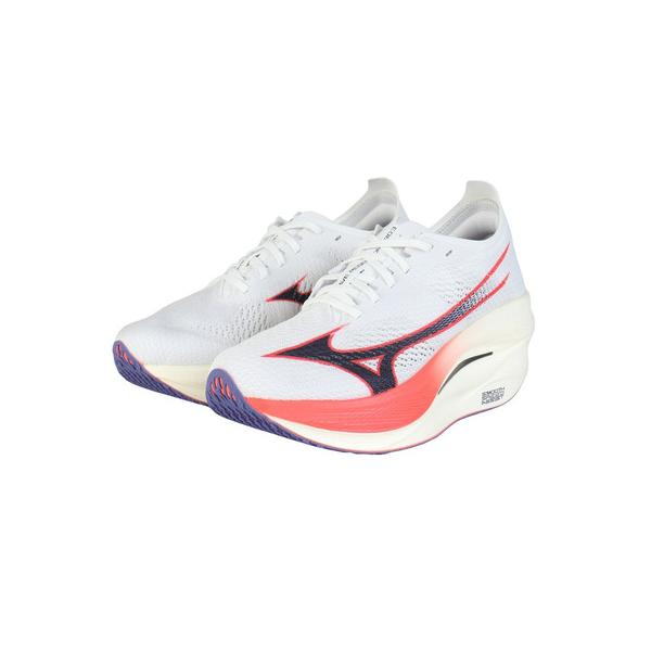 ミズノ（MIZUNO）（メンズ）ランニングシューズ トレーニングシューズ 部活 ウエーブリベリオンプロ3 ホワイト ネイビー U1GD253011 スニーカー