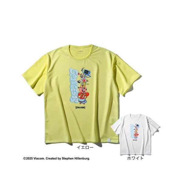 スポルディング（SPALDING）（メンズ、レディース）バスケットボールウェア Tシャツ スポンジ・ボブ キャラクターズ SMT25147S
