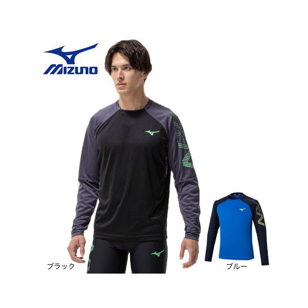 ミズノ MIZUNO スーパースポーツゼビオ ゼビオ Super Sports XEBIO 陸上 陸上ウェア ウェア Tシャツ 長袖 ロングスリーブ 練習着 Men's Mens メンズ めんず 男性 黒 ブラック スポーツウェア トップス...