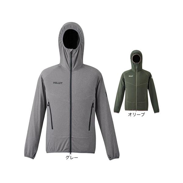 ミレー(Millet)ジップアップ フリース ドライ グリッド フーディ MIV02040-N4048(Men’s) MILLET（ミレー） ミレー（Millet）（メンズ）ジップアップ フリース