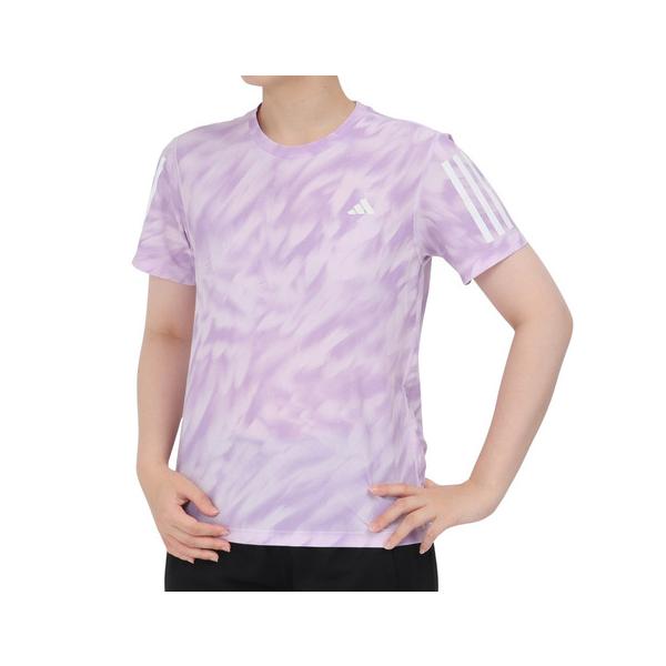 アディダス（adidas）（レディース）オウン ザ ラン 総柄プリント 半袖Tシャツ P0437-JZ5475