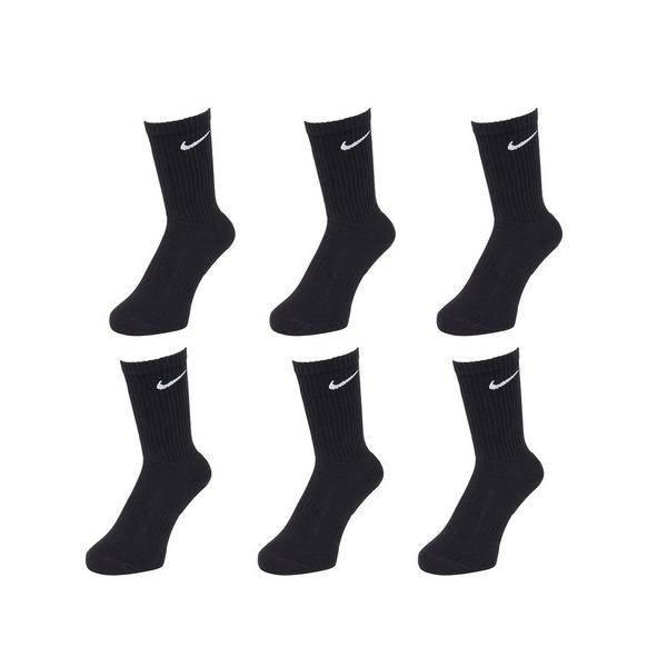 ナイキ（NIKE）（メンズ）靴下 エブリデイ クッションド トレーニング クルー ソックス 6足組 黒 23-27cm SX7666-010