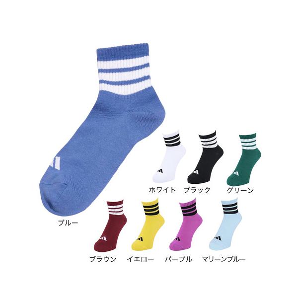アディダス（adidas）（メンズ）靴下 アンクルソックス 1P 3STSOCKS スポーツ ジム 大人用