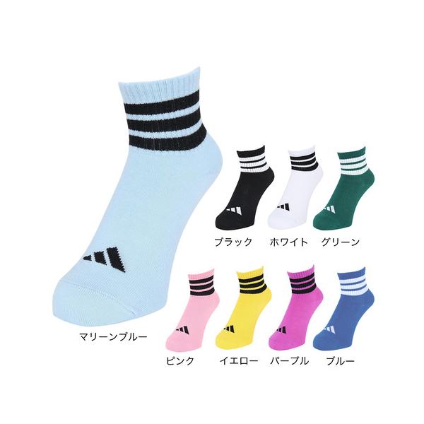 アディダス（adidas）（レディース）靴下 アンクルソックス 1P 3STSOCKS スポーツ ジム 大人用