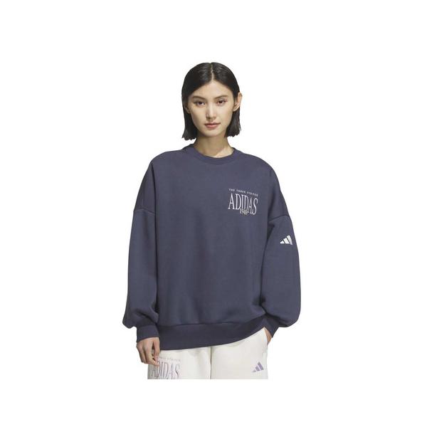 アディダス（adidas）（レディース）バービージ ルーズフィット フリース クルーネック スウェットシャツ TA374-KA0971