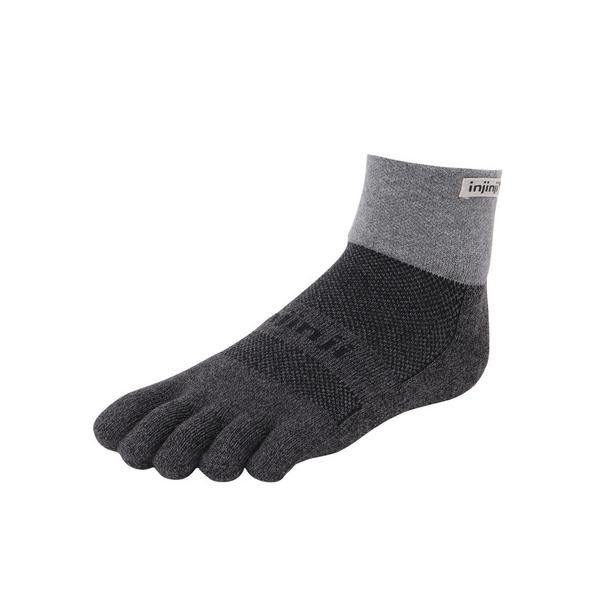 インジンジ（injinji）（メンズ、レディース）トレッキング ソックス 靴下 トレイルミッドウェイトミニクルー グラナイト 213130GR