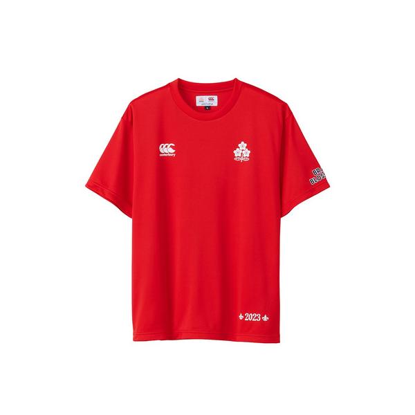 カンタベリー canterbury スーパースポーツゼビオ ゼビオ Super Sports XEBIO ラクビー Rugby RA33779 メンズ コットン100% 半袖 Tシャツ ダブルネーム 日本代表 エンブレム 桜 オフィシャルラ...