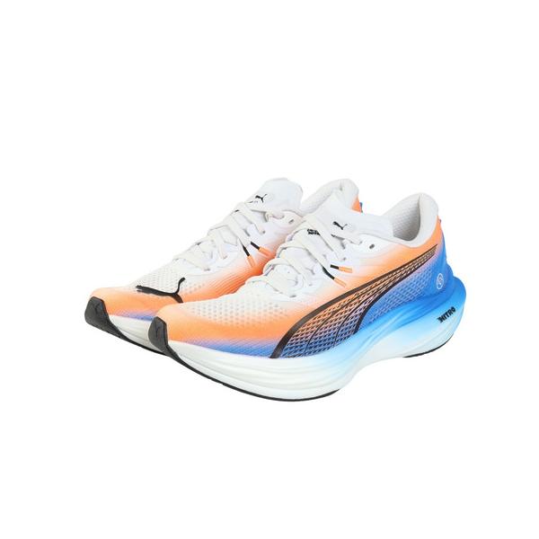 プーマ（PUMA）（メンズ）ランニングシューズ ジョギングシューズ ディヴィエイト ニトロ 3 駅伝 ホワイト ブラック 31342201 スニーカー