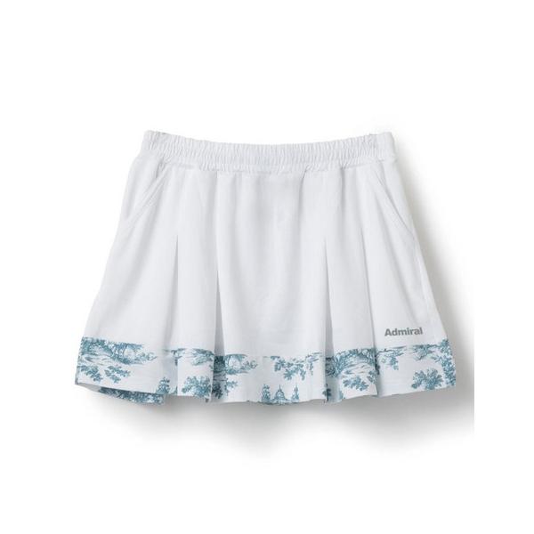 アドミラル ゴルフ（Admiral GOLF）（レディース）テニスウェア レディース グラフィック ヘムタックプリーツ スコート ATLA605-WHT