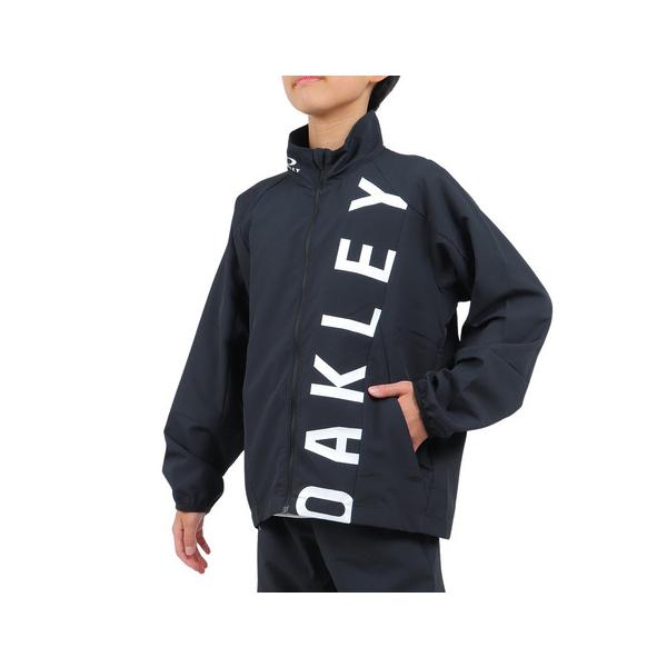 オークリー OAKLEY スーパースポーツゼビオ ゼビオ Super Sports XEBIO ウォームアップ 布帛ウォームシャツ Junior ジュニア じゅにあ 子供 JR 黒 ブラック 子供服 スポーツブランド k24ss 通学 部活...