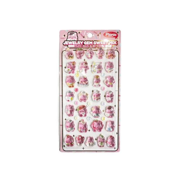 パステル（Pastel）（メンズ、レディース、キッズ）シール ジュエリージェムシール スイートミックス ピッグ JGSM-001 3D立体シール 2WAYプリント ぷっくり