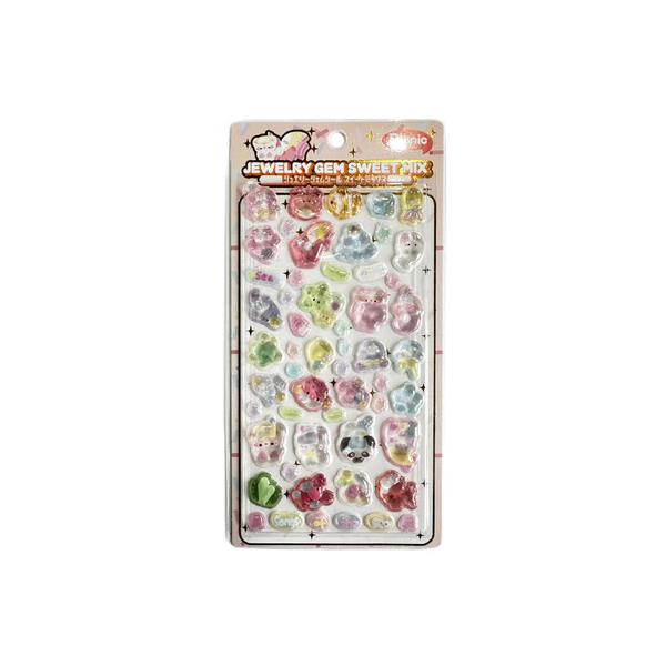 パステル（Pastel）（メンズ、レディース、キッズ）シール ジュエリージェムシール スイートミックス マリン JGSM-005 3D立体シール 2WAYプリント ぷっくり