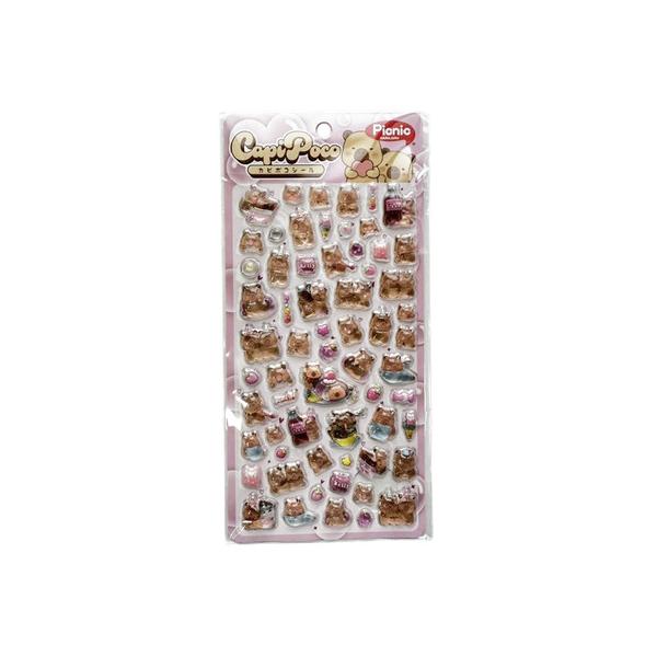 パステル（Pastel）（メンズ、レディース、キッズ）シール 虎屋カピポコシール ピンク yx-738 3D立体シール 2WAYプリント ぷっくり