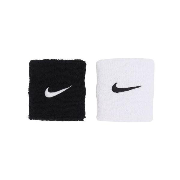 ナイキ（NIKE）（メンズ、レディース）リストバンド スウッシュ クラシック 2個セット 黒×白 BN3000-036