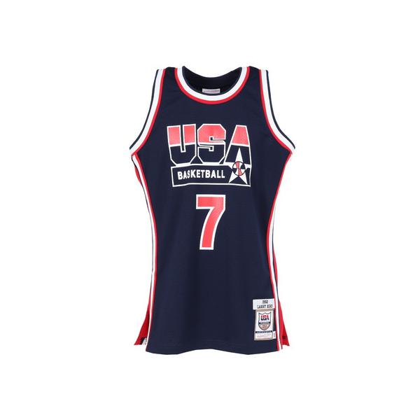 ミッチェルアンドネス（Mitchell&amp;Ness）（メンズ）USA ラリー・バード オーセンティックジャージ AJY4GS18410-USANAVY92LBI