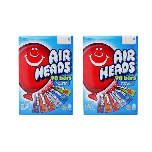 エアヘッズ アソートフレーバー チューイングキャンディ 15.6g(90パック) 2個セット【Airheads】AirHeads Assorted Flavors (Pack of 90) 0.55 OZ 2set :073390067113-p2:SUPLA ヤフー店 通販 Airheads キャンディバー バラエティボックス (Bulk Pack of 12)