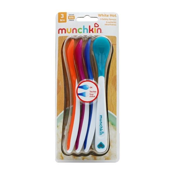 【ポイントUP】マンチキン　温度に応じて色変化ベビー用スプーン　4本入　Munchkin White Hot Safety Spoons  4 Spoons