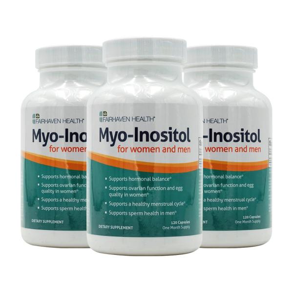 ミオ - イノシトールフォーマン＆マン、120カプセル3個セットMyo-Inositol, for Women and Men 120 Capsules