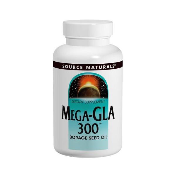 メガGLA 300 ガンマリノレン酸 300mg含有/ボラージオイル 60粒 Source Naturals ソース ナチュラルズ　
