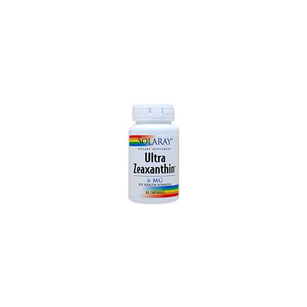 Solaray Ultra Zeaxanthin 6 mg | Eye Health & Macular Support Formula with Lutein, Bilberry & Blueberry | 30ct