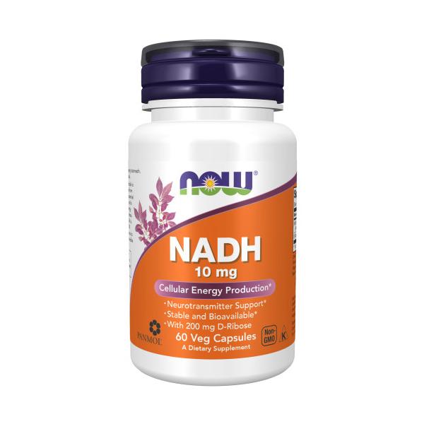 NADH 10mg（還元型ベータニコチンアミド アデニン ジヌクレオチド） 60粒   Now Foods ナウフーズ NADH サプリ