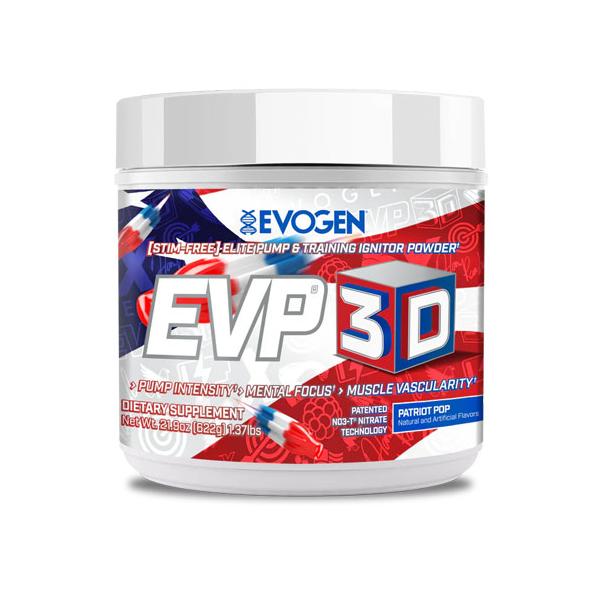 EVP 3D  ノンスティム プレワークアウト パトリオットポップ 622g  EVOGEN エボジェン プレワークアウト パンプ 筋トレ ボディメイク スポーツサプリ