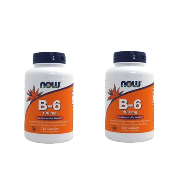 【2個セット】ビタミンB6 100mg  250粒  Now Foods ナウフーズ