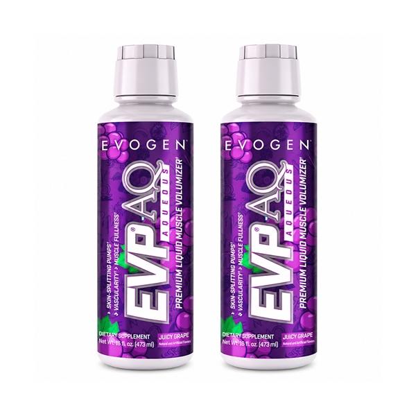 【2個セット】EVP AQ リキッドグリセロール ジューシーグレープ 473ml  EVOGEN エボジェン グリセロール パンプ 筋トレ ボディメイク スポーツサプリ