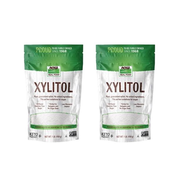 【2個セット】キシリトール（砂糖代替甘味料） Xylitol 454g NOW ナウ