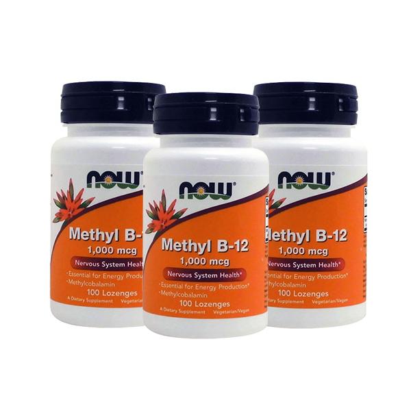 【3個セット】メチルB12（ビタミンB12） 1000mcg Methyl B-12 1000mcg 100粒  Now Foods ナウフーズ