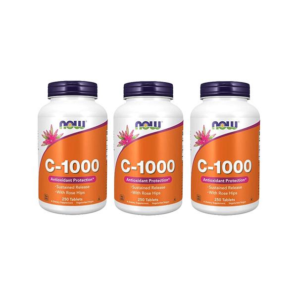 【3個セット】［ お得サイズ ］ビタミンC 1000mg ＋ ローズヒップ タイムリリース型  Now Foods ナウフーズ ビタミンCサプリ