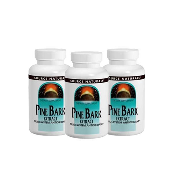 【3個セット】パインバーク（松樹皮）エキス 150mg Pine Bark Extract 60粒 Source Naturals ソース ナチュラルズ ポリフェノールサプリメント カルシウム